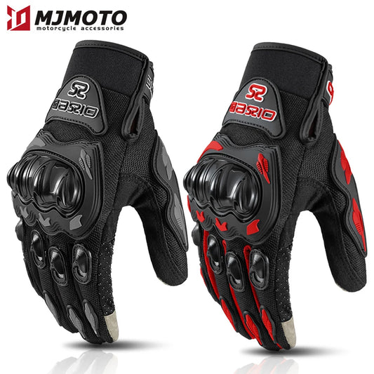 Summer Breathable Full Finger Motorcycle Gloves Non-slip