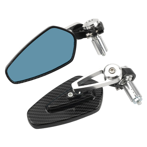 Motorcycle Rearview Mirror Carbon Fiber Pattern Universal Handlebar