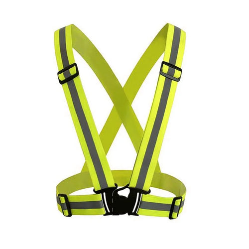 New Night Walking Biking Safety Vest Elastic Reflective Straps