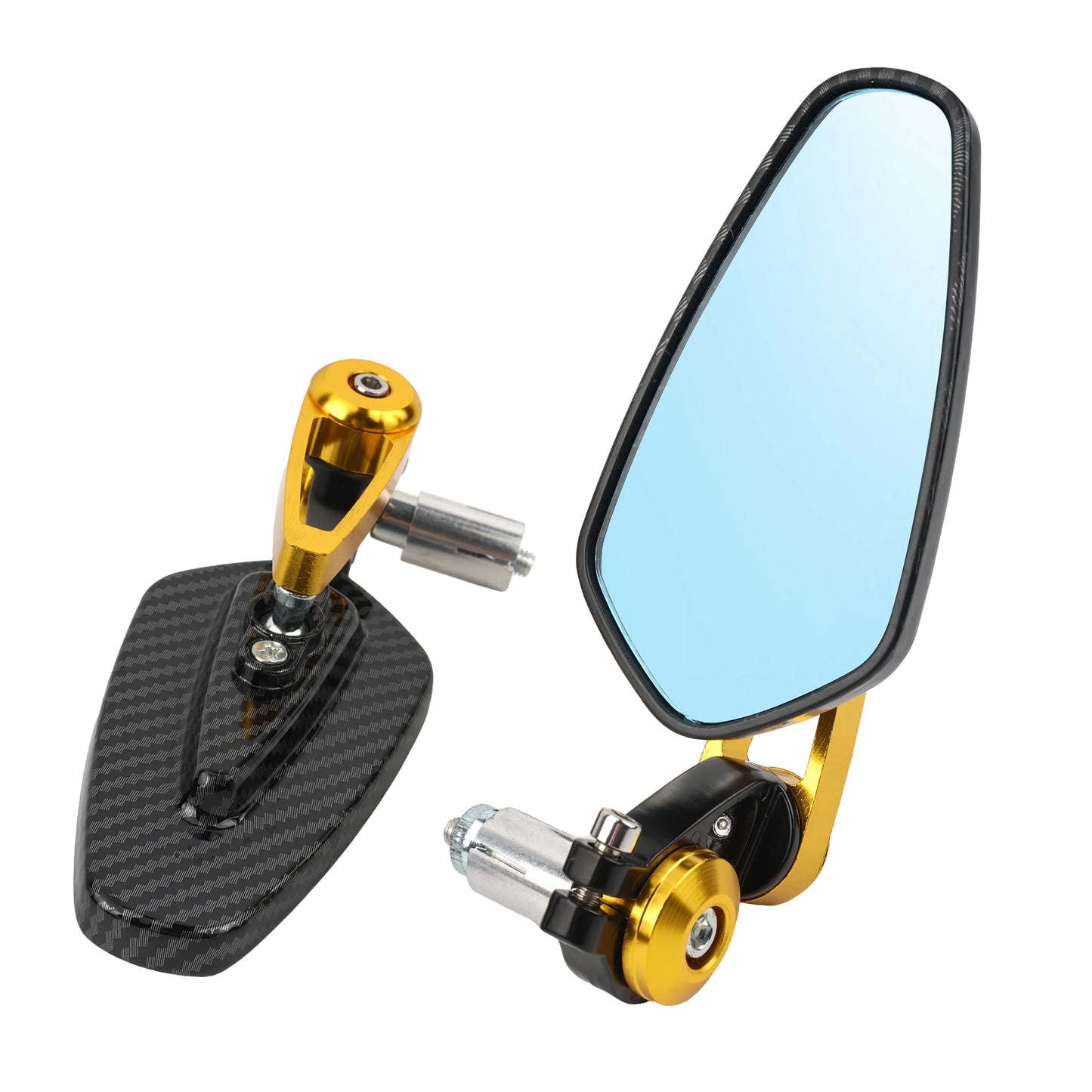 Motorcycle Rearview Mirror Carbon Fiber Pattern Universal Handlebar