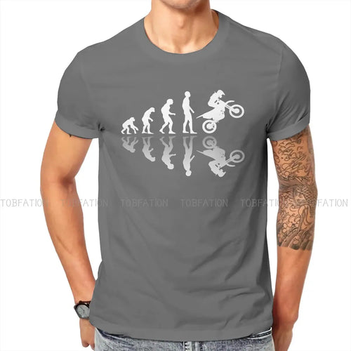 Evolution Biker  Unique TShirt Enduro Cross Motorcycle Racing Leisure