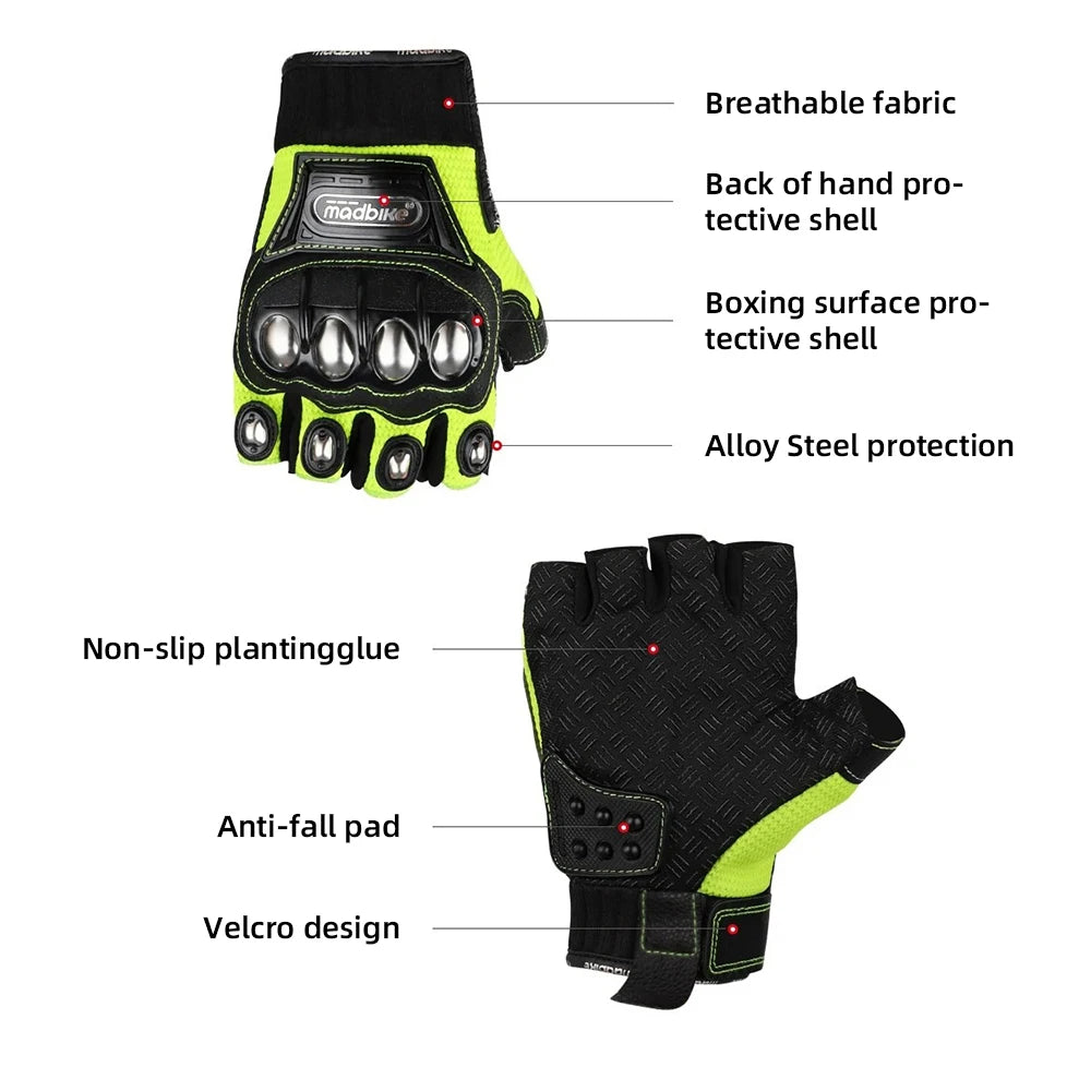 Motobike Knitting Guantes Unisex Men Women Motorcycle Summer