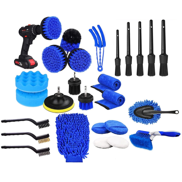 27pcs/set WRS-CS29 Car Wash Cleaning Brush Set Car Interior Crevice