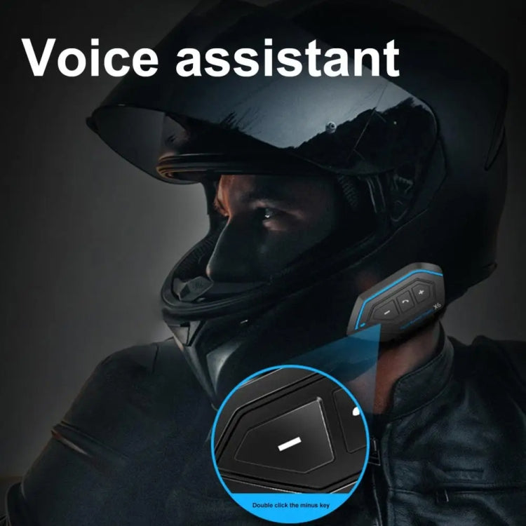 X6 Helmet Bluetooth Headset Wireless Waterproof Moto Handsfree Stereo