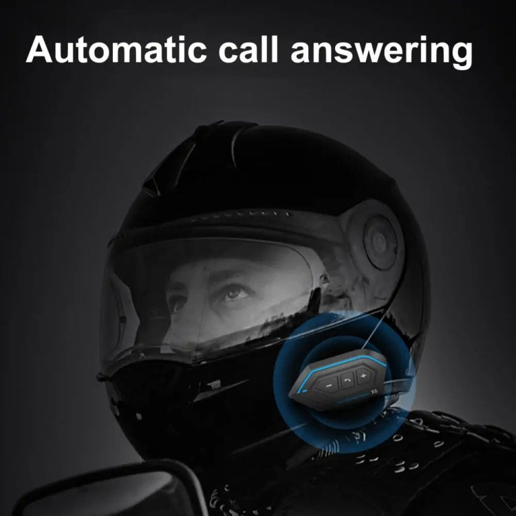 X6 Helmet Bluetooth Headset Wireless Waterproof Moto Handsfree Stereo