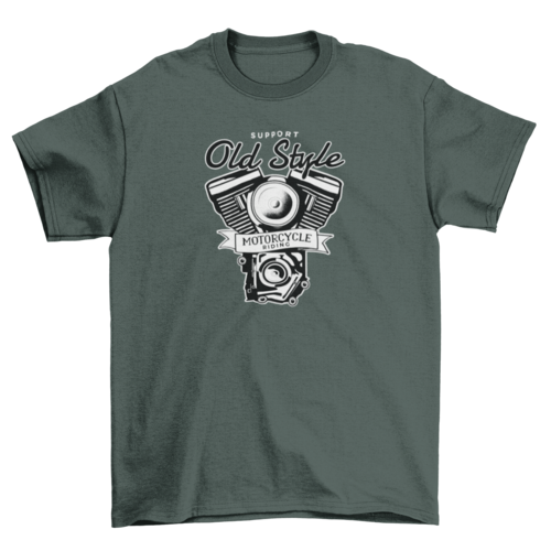 Old Motorcycle Riding T-Shirt