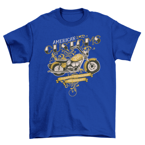 American customs motorcycle t-shirt