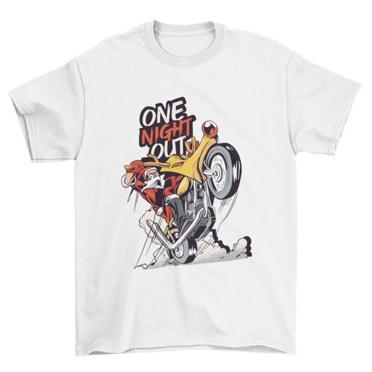 Santa motorbike t-shirt