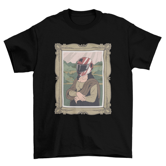 Mona Lisa Helmet T-shirt Design