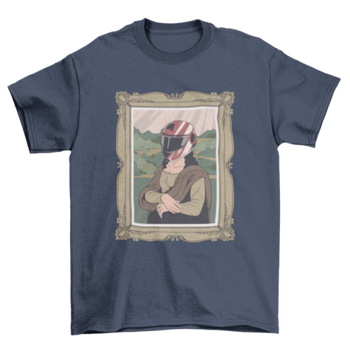 Mona Lisa Helmet T-shirt Design