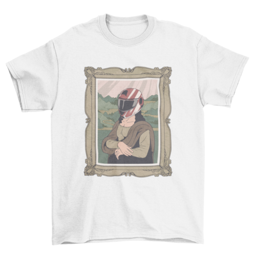 Mona Lisa Helmet T-shirt Design