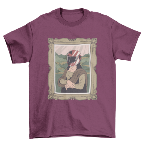 Mona Lisa Helmet T-shirt Design