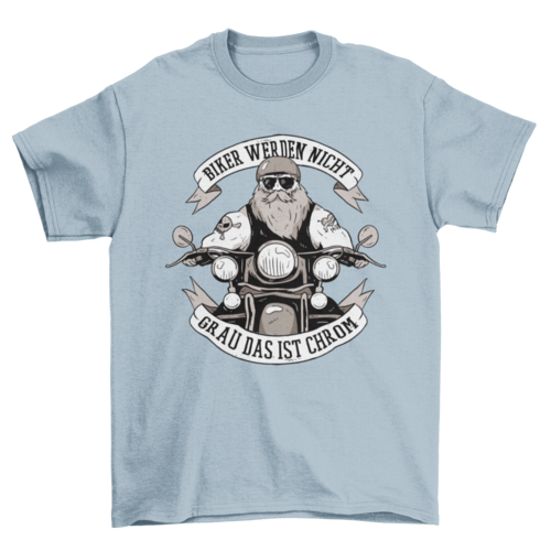 Biker Illustration German Quote T-shirt Design