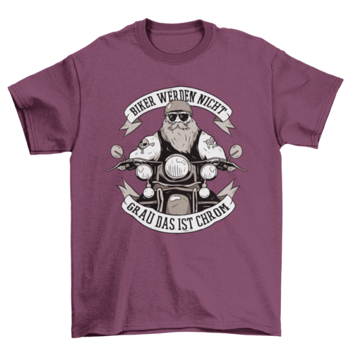 Biker Illustration German Quote T-shirt Design