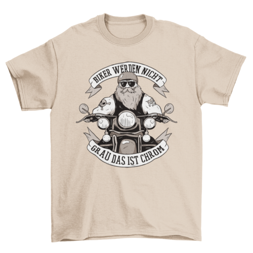 Biker Illustration German Quote T-shirt Design