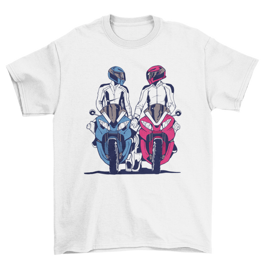 Motorbike Couple T-shirt