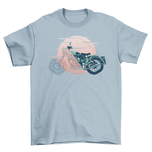 Geometric Motorcycle T-shirt