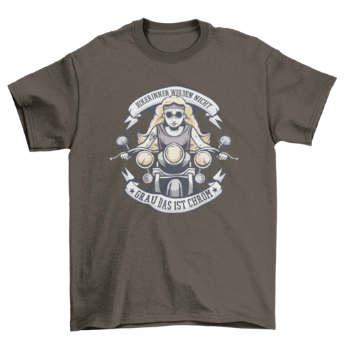 Female bikers german t-shirt