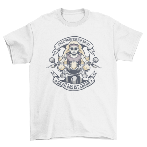 Female bikers german t-shirt