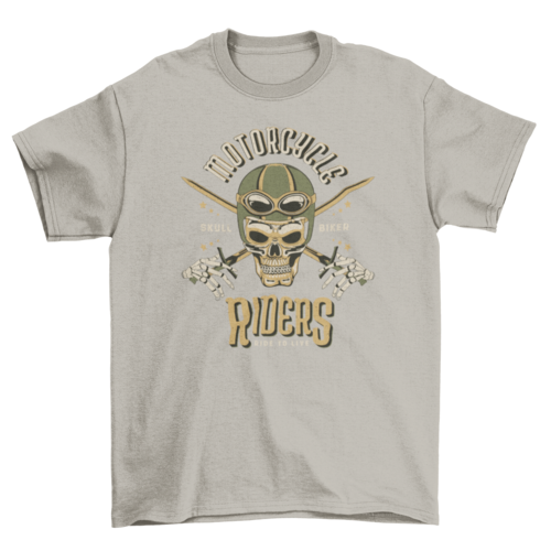 Skull biker t-shirt