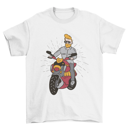 Motorbike guy t-shirt design