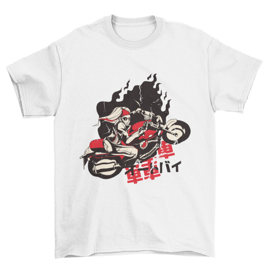 Motorcycle girl t-shirt