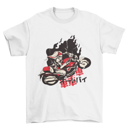 Motorcycle girl t-shirt