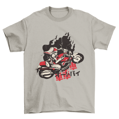 Motorcycle girl t-shirt