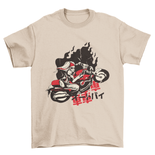 Motorcycle girl t-shirt