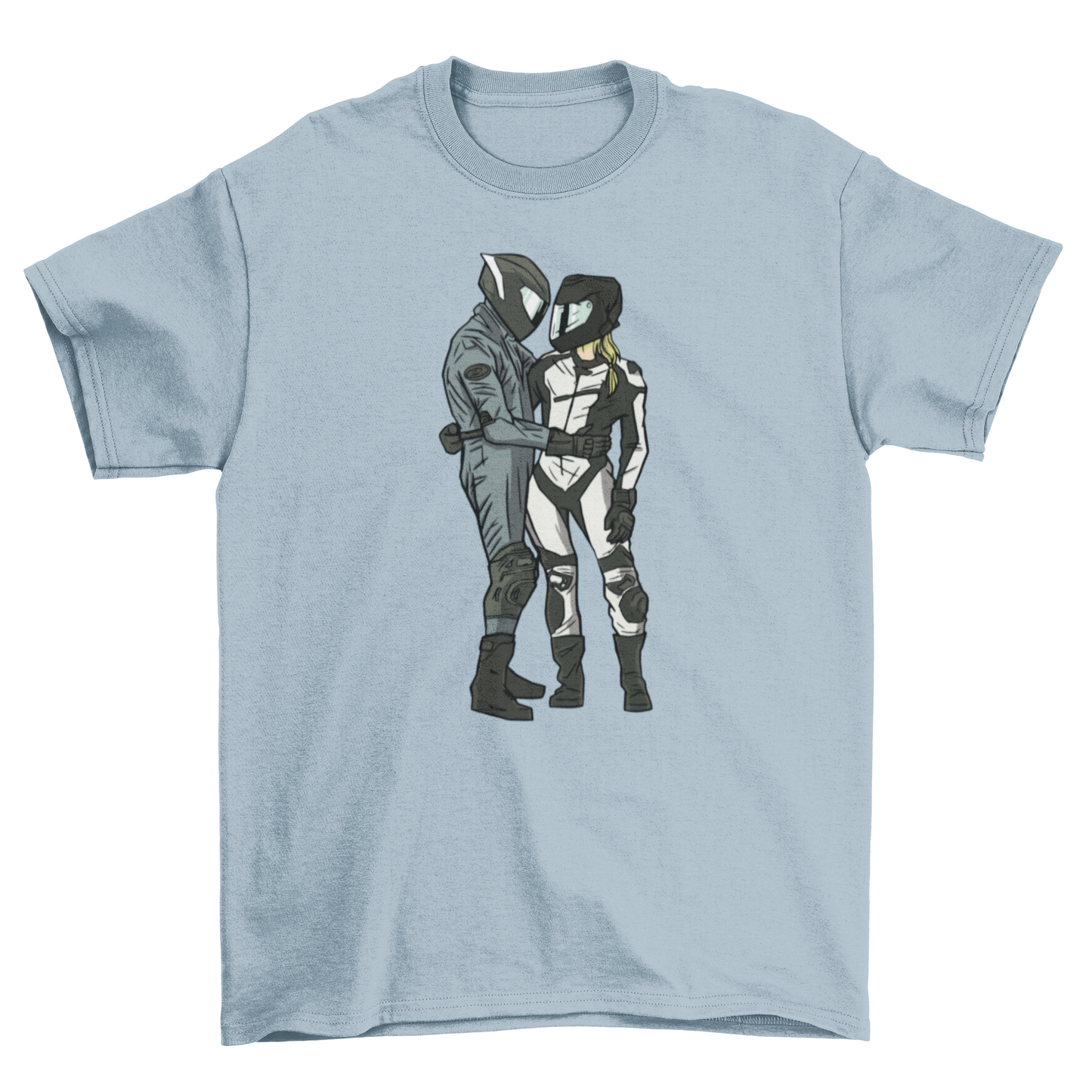 Motorcyclist couple t-shirt