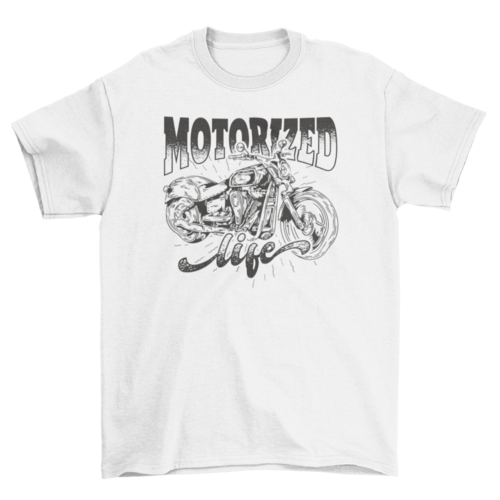 Hand drawn motorcycle t-shirt