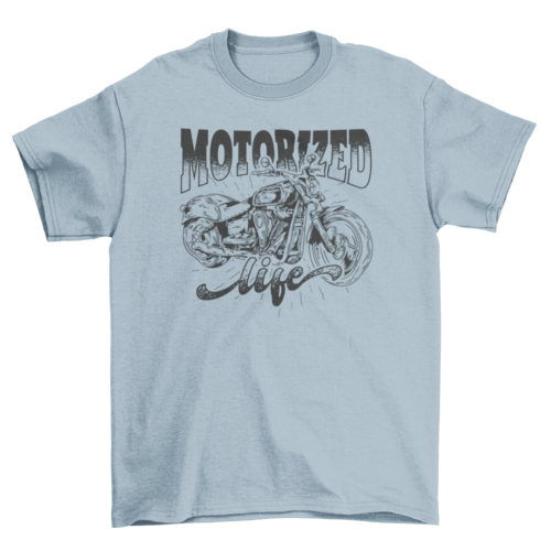 Hand drawn motorcycle t-shirt