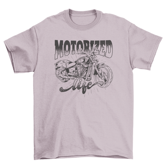 Hand drawn motorcycle t-shirt