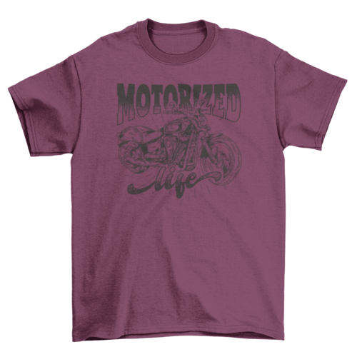 Hand drawn motorcycle t-shirt