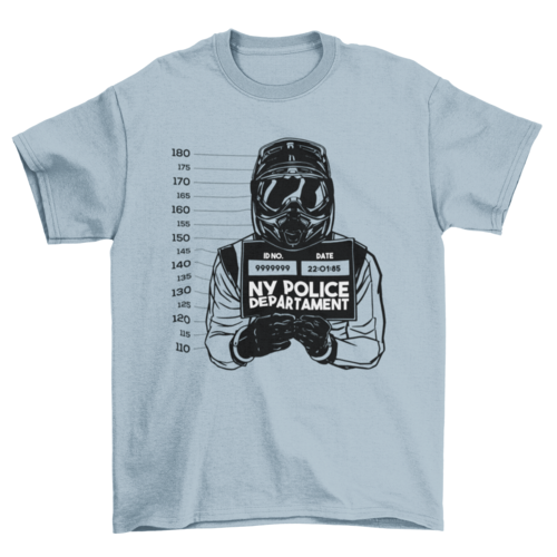 Mugshot motorcycle driver t-shirt