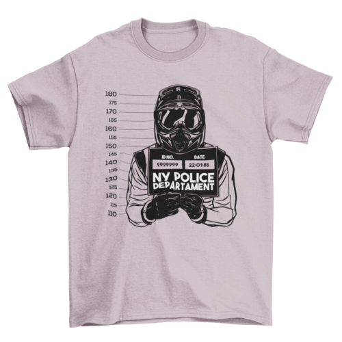 Mugshot motorcycle driver t-shirt