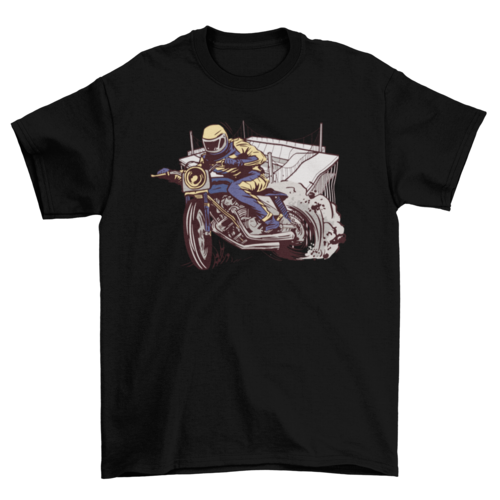 Speeding motorcycle riding suit t-shirt