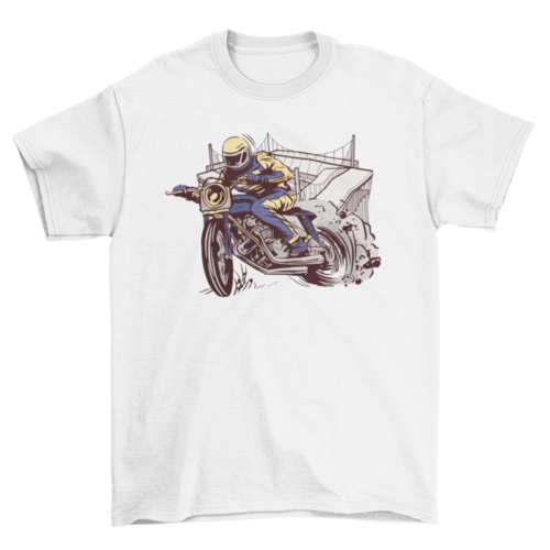 Speeding motorcycle riding suit t-shirt