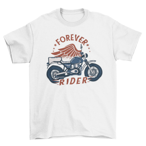 Motorcycle with wings t-shirt