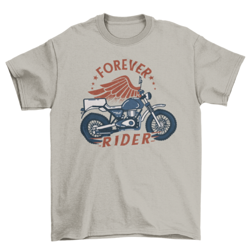 Motorcycle with wings t-shirt