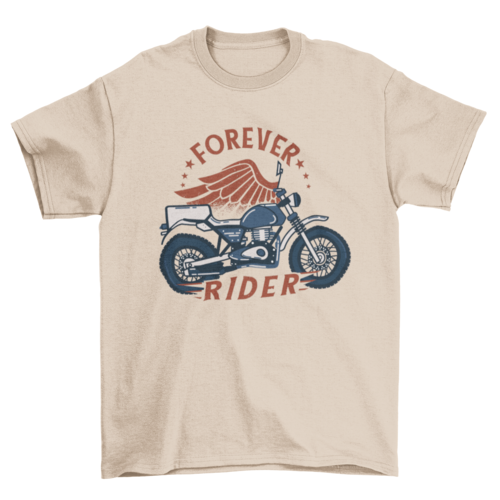 Motorcycle with wings t-shirt