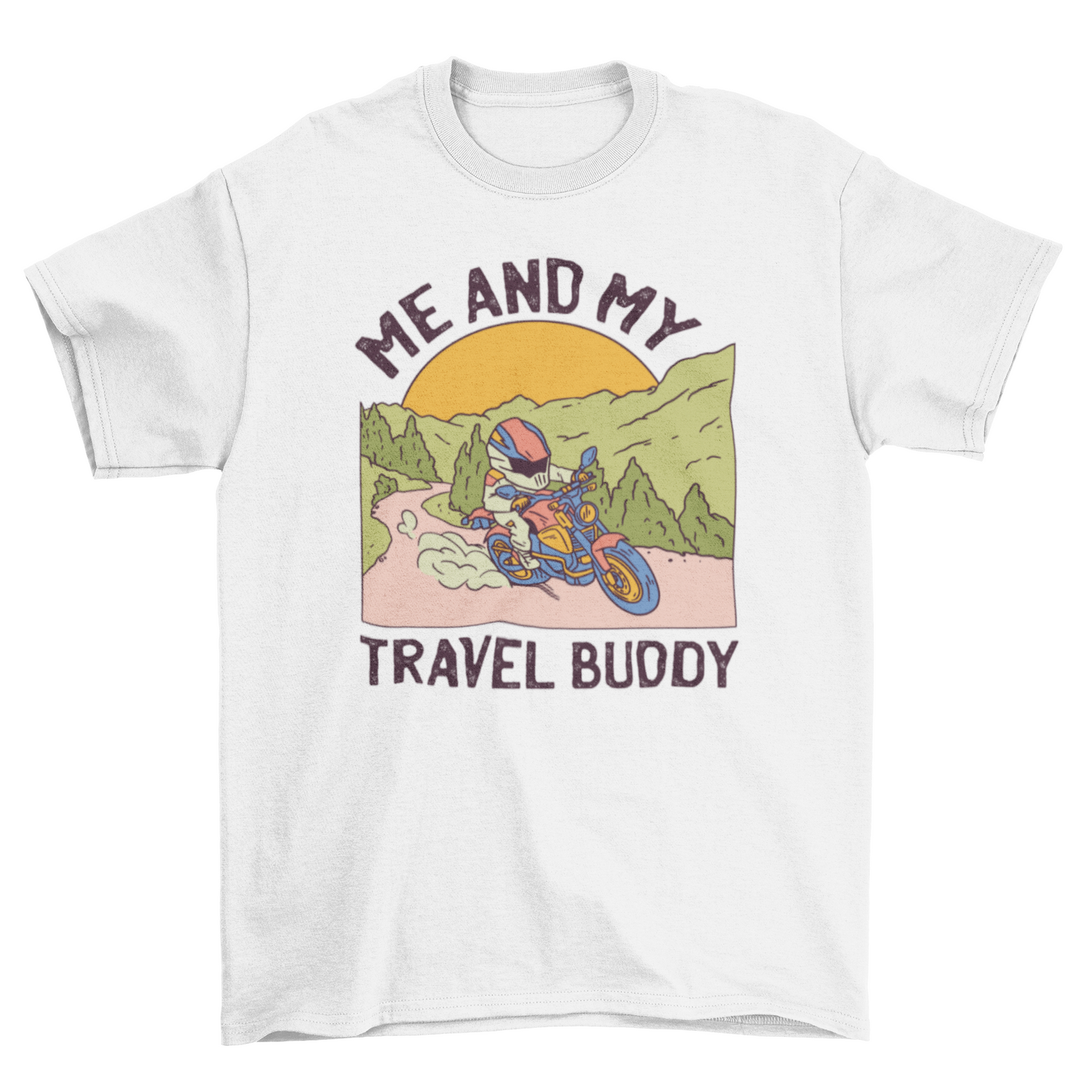 Motorcycle mountain travel t-shirt