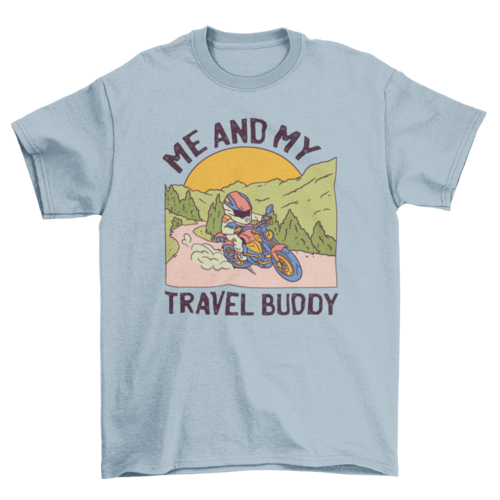 Motorcycle mountain travel t-shirt