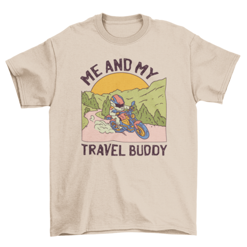 Motorcycle mountain travel t-shirt