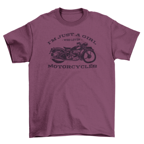 Biker girl quote t-shirt