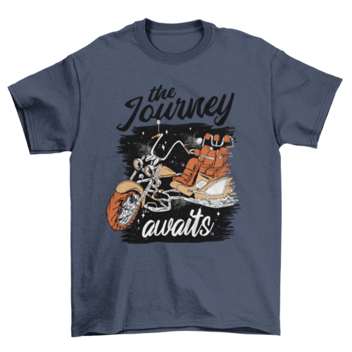 Journey awaits motorbike t-shirt