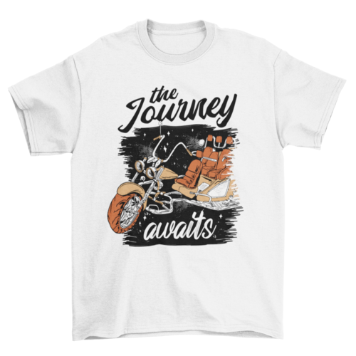 Journey awaits motorbike t-shirt