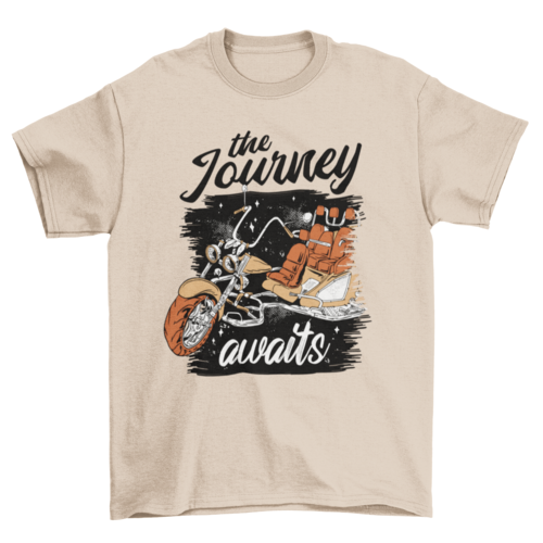 Journey awaits motorbike t-shirt