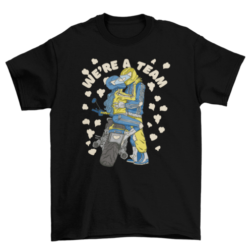 Motorcycle couple in love t-shirt