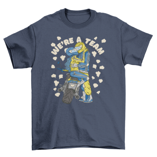 Motorcycle couple in love t-shirt